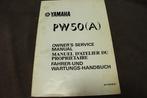 Yamaha PW50 1989 motorcycle owner's manual PW 50 Cross, Ophalen of Verzenden, Yamaha