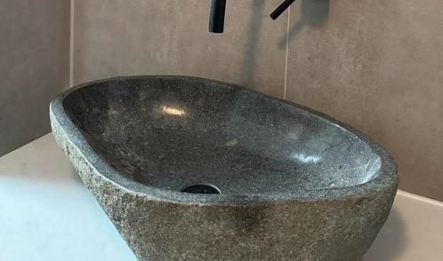 Riviersteen waskom nieuw in doos, Huis en Inrichting, Badkamer | Badkamermeubels, Nieuw, Wasbak of Wastafel, Minder dan 100 cm