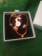 18k Gouden Sieradenset - Ketting, Oorbellen & Ring, Ophalen of Verzenden