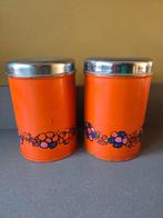 Brabantia Voorraadblikken - Vintage Oranje, Ophalen of Verzenden, Gebruikt