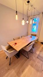Eettafel lamp incl lampen, Ophalen, Zo goed als nieuw, Glas, Minder dan 50 cm