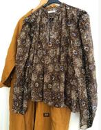 SALE Ulla Johnson prachtige zijden blouse mt M nieuwstaat, Bruin, Zo goed als nieuw, Ulla Johnson, Ophalen