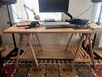 IKEA bureau: GERTON werkblad met 2 x  FINNVARD schraag, Huis en Inrichting, Bureaus, Ophalen, In hoogte verstelbaar, Zo goed als nieuw