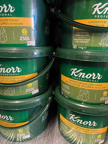 Partij Knorr groentebouillon 5 kilo emmers