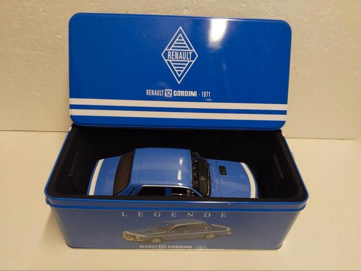 Renault 12 Gordini 1971 in bewaar blik uniek Solido 1:18 KRD, Hobby en Vrije tijd, Modelauto's | 1:18, Zo goed als nieuw, Auto