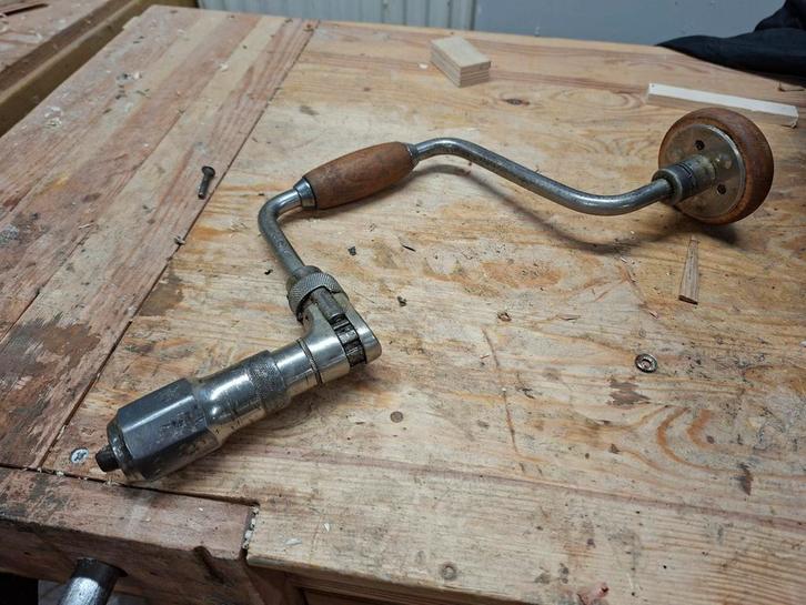 Booromslag ~13-14cm omslag handboor, Antiek en Kunst, Antiek | Gereedschap en Instrumenten, Ophalen