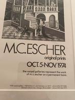 Originele expositie poster M.C. Escher 1974., Met lijst, Ophalen of Verzenden, Zo goed als nieuw