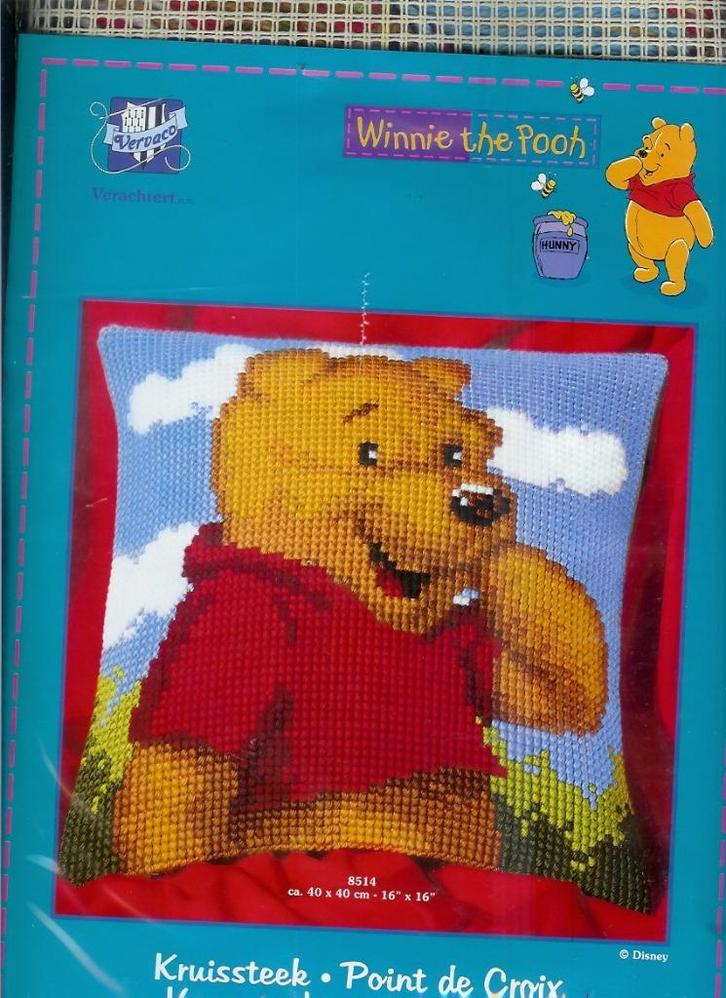 Cado opruiming winnie the pooh borduurpakket kussen, 8514, Hobby en Vrije tijd, Borduren en Borduurmachines, Nieuw, Borduurpakket