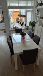 Eettafel Bramante wit 6-12 personen, Huis en Inrichting, Tafels | Eettafels, Ophalen, Gebruikt, 200 cm of meer, 50 tot 100 cm