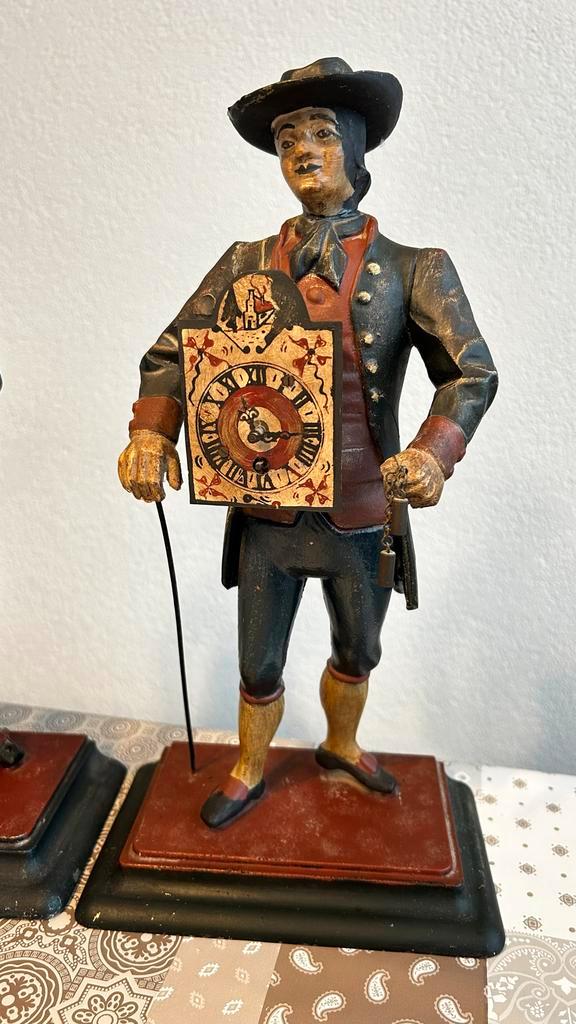 Antieke Klokkenmannetje Tafelklok, Antiek en Kunst, Antiek | Klokken, Ophalen of Verzenden