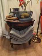 Ronde Bijzettafel, Huis en Inrichting, Stoelen, Ophalen, Gebruikt, Bruin, Eén