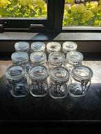 12 Glazen Weckpotten / Voorraadpotten - 1 Liter, Ophalen, Zo goed als nieuw