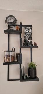 Industrieel Wandrek (90x48x19) - Staal + Hout, Huis en Inrichting, Woonaccessoires | Wandplanken en Boekenplanken, Ophalen, Zo goed als nieuw