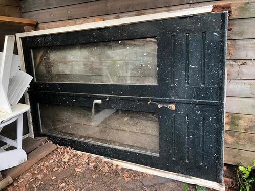 Openslaande deuren met dubbelglas 223x133, Doe-het-zelf en Verbouw, Deuren en Horren, Gebruikt, Buitendeur, 200 tot 215 cm, 120 cm of meer