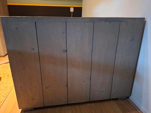 Eenpersoons steigerhouten bed, Huis en Inrichting, Slaapkamer | Bedden, Zo goed als nieuw, Eenpersoons, 210 cm, Ophalen