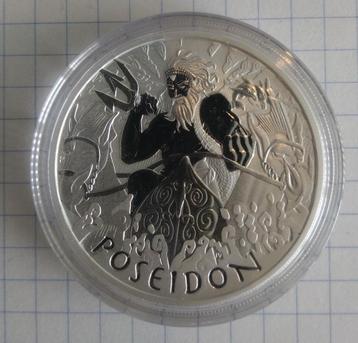 Zilver 1 oz munt Tuvalu - Poseidon - Gods of Olympus- 2021 beschikbaar voor biedingen