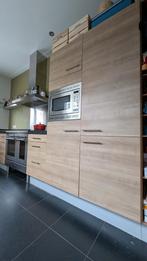 DESIGN TEAK HOUT LOOK KEUKEN MET FRATELLI ONOFRI FORNUIS, Ophalen, Wit, Hoekkeuken, Graniet of Steen