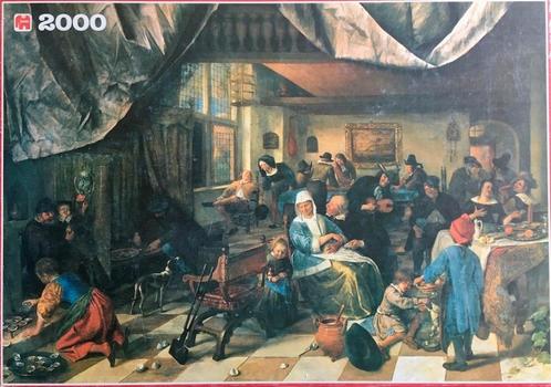 Puzzel Jan Steen 2000 stukjes The Life of Men ( 05, Hobby en Vrije tijd, Denksport en Puzzels, Zo goed als nieuw, Legpuzzel, Meer dan 1500 stukjes