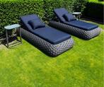 Ligbeddenset met bijzettafels nieuw in doos, Tuin en Terras, Ophalen, Nieuw, Wicker