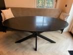 ZWART MARMEREN OVALE EETTAFEL 180/90 MET ZWARTE POOT, Huis en Inrichting, Ophalen, Overige materialen, 50 tot 100 cm, Zo goed als nieuw