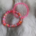 Mooie set roze oranje en wit!, Sieraden, Tassen en Uiterlijk, Kindersieraden, Nieuw, Armband, Wit, Ophalen