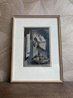 Vintage stilleven print met schilderijlijst, Ophalen of Verzenden