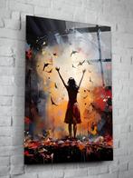 Glasposters - Art / Banksy meets Pollock Art - 4 formaten, Huis en Inrichting, Nieuw, Foto of Poster, 100 tot 125 cm, 75 cm of meer