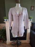 Nana Nucci zacht lila cardigan vest 34 36 S 0 zijde mohair, Verzenden, Paars, Zo goed als nieuw, Maat 36 (S)