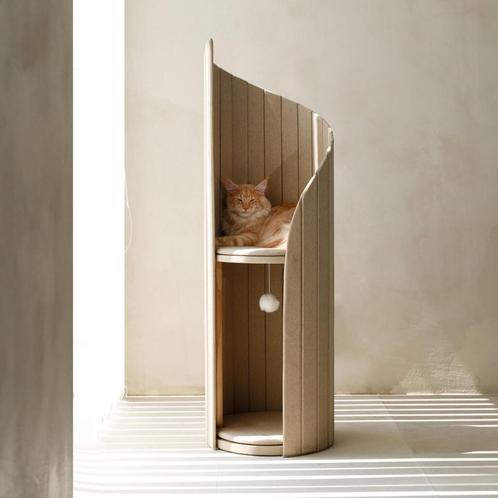 Meoof Time Travel Tower Cat Tree - Oatmeal, Dieren en Toebehoren, Katten-accessoires, Gebruikt, Ophalen of Verzenden