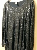 Dames tuniek zwart met palliletten, Kleding | Dames, Ophalen of Verzenden, Zo goed als nieuw, Zwart, Blouse of Tuniek