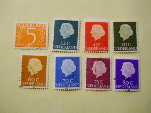 Nederland 1953 Kon. Juliana Fosfor uit Nvph.618b-634b gest., Postzegels en Munten, Postzegels | Nederland, Gestempeld, Na 1940