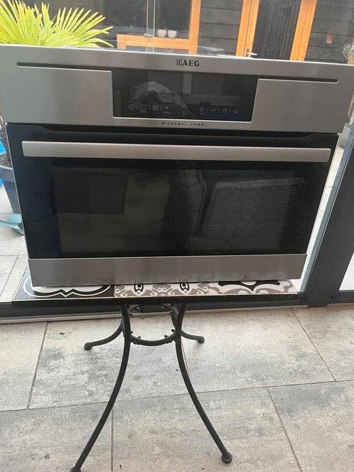 AEG inbouw combimagnetron KM8403021M, Witgoed en Apparatuur, Magnetrons, Gebruikt, Inbouw, Combimagnetron, 45 tot 60 cm, Grill