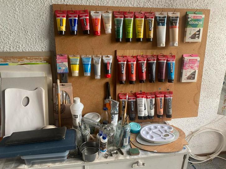 Schilder- en Tekenbenodigdheden, Hobby en Vrije tijd, Schilderen, Gebruikt, Overige typen, Ophalen