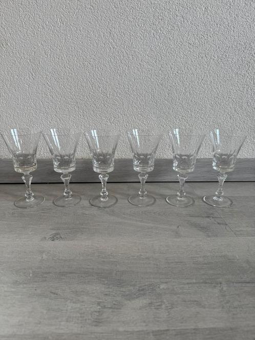 Set 6 klassieke kristallen glazen voor wijn (Zwiesel) 15 cm, Verzamelen, Glas en Borrelglaasjes, Gebruikt, Overige typen, Ophalen of Verzenden