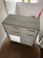 Stoere Ikea kast met houten ombouw, Huis en Inrichting, Ophalen, Gebruikt, 50 tot 100 cm, Minder dan 100 cm
