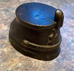 Bronzen/messing  presspapier officierspet, Ophalen of Verzenden, Brons