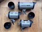 Elinchrom studioflitsset met 3 flitskoppen en toebehoren, Ophalen, Gebruikt, Overige merken