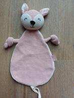 Jollein vos vosje doekje knuffeldoekje gehaakt roze wit, Ophalen of Verzenden, Zo goed als nieuw, Overige typen