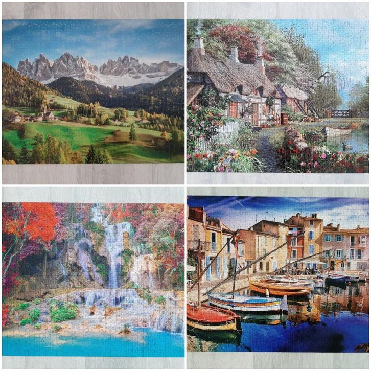 1000 puzzelstukjes King Landscape Collection (pr. p. puzzel), Hobby en Vrije tijd, Denksport en Puzzels, Gebruikt, Legpuzzel, 500 t/m 1500 stukjes
