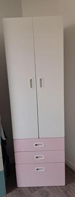 Nette Ikea kinderkast wit/roze 192 x 60, Kinderen en Baby's, Kinderkamer | Commodes en Kasten, Ophalen, 50 tot 70 cm, 105 cm of meer