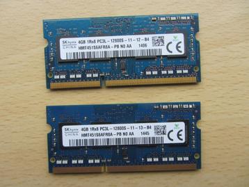 2x Hynix 4GB PC3-12800 DDR3-1600MHz non-ECC Unbuffered CL11 beschikbaar voor biedingen