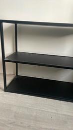Kvik stalen rek met houten planken zwart 80 cm, Huis en Inrichting, Ophalen, Zo goed als nieuw