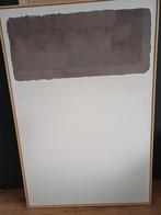 Abstract Schilderij met bruin/grijs vlak, Antiek en Kunst, Ophalen