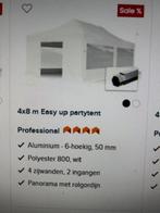Easy Up partytent professional 4 x 8  meter, Ophalen, Opvouwbaar, Partytent, Nieuw