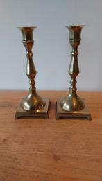 Kandelaars paar of stel geel koper, Antiek en Kunst, Antiek | Kandelaars, Ophalen of Verzenden, Koper of Brons