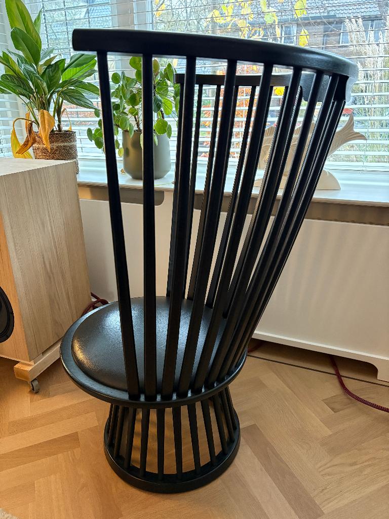 Tom Dixon | Fan Chair | Zwart, Ophalen, Gebruikt, Design, 75 tot 100 cm