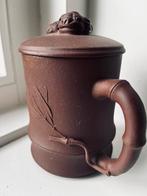 Grote echte Chinese Theebeker met Deksel incl chinese thee, Huis en Inrichting, Keuken | Servies, Gebruikt, Keramiek, Ophalen of Verzenden