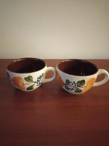 2x Kop handbeschilderd/ Richard Ginori Italiaans keramiek! beschikbaar voor biedingen