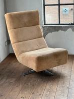 Vintage look design fauteuil, ribbelstof corduroy, Ophalen, Gebruikt, 75 tot 100 cm, Nvt