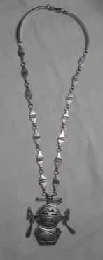 Zilveren vintage Navajo handmade collier met hanger nr.1730, Sieraden, Tassen en Uiterlijk, Met hanger, Verzenden, Zo goed als nieuw